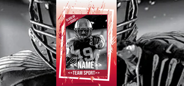 football-player-template aluminum signs header